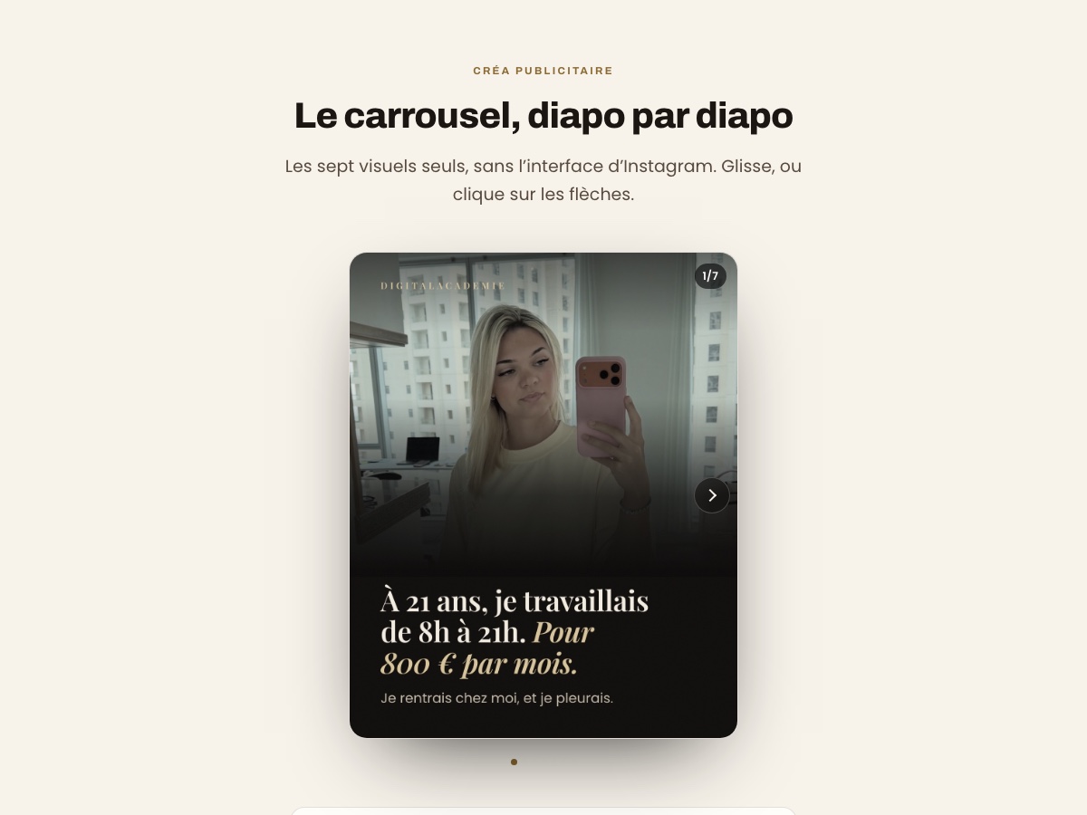 Aperçu du carrousel